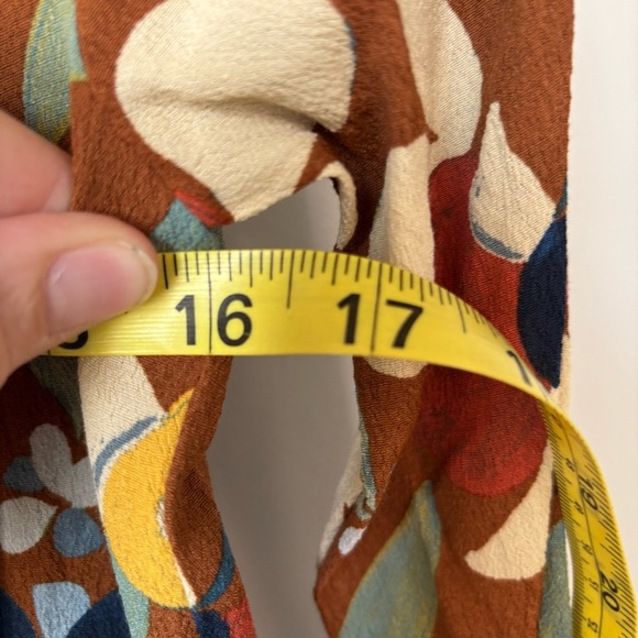 Sezane Vic Midi Dress in Brown Floral Design Size 34/2 - Picture 6 of 13